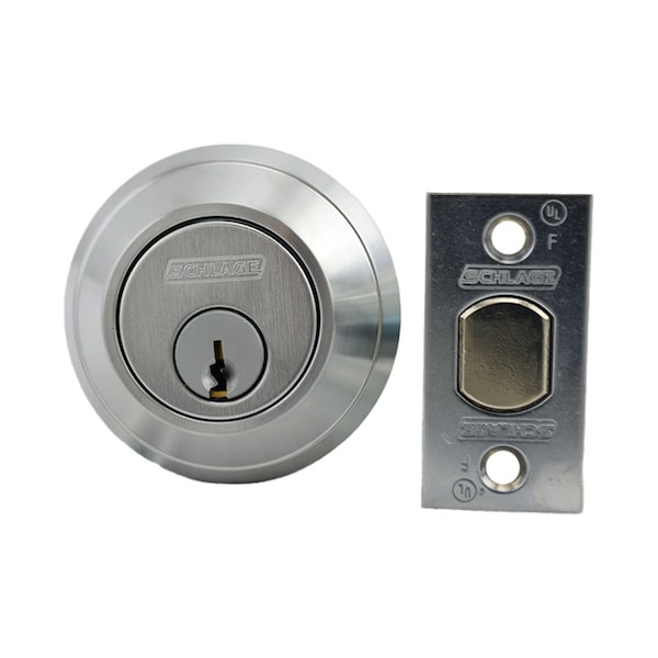 Schlage Commercial B661P626 Grade 1 Cylinder Blank Plate Deadbolt C Keyway 12296 Latch 10094 Strike B661P626 - main